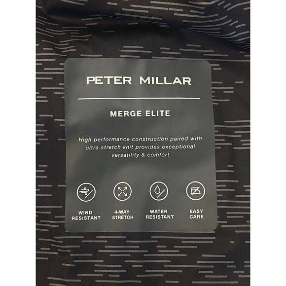 NWT PETER MILLAR Merge Elite Hybrid Full Zip Golf Jacket Black Size MEDIUM $230 - Picture 4 of 13